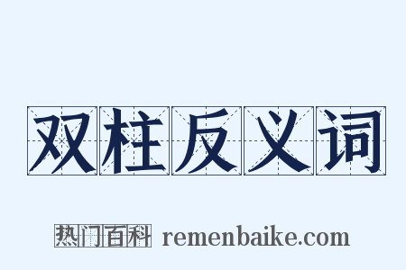 双柱反义词是什么意思的图片